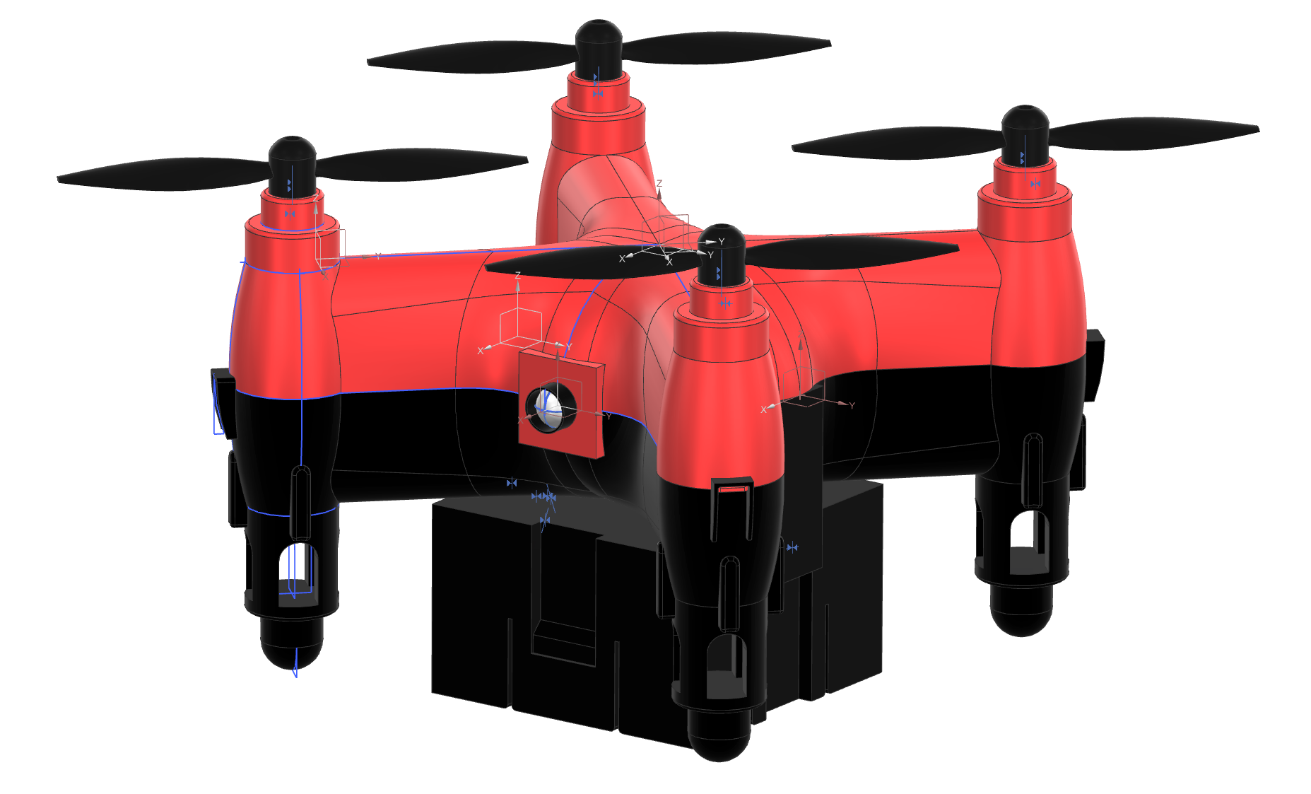 Drone FEA — front view